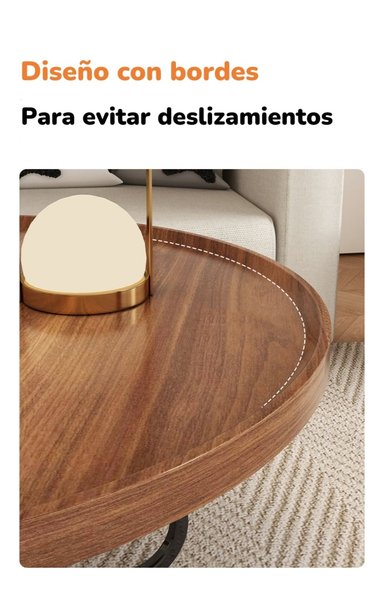 MESA CENTRO LUBABYCAS Q70 CAFE REDONDA 70CM - 4