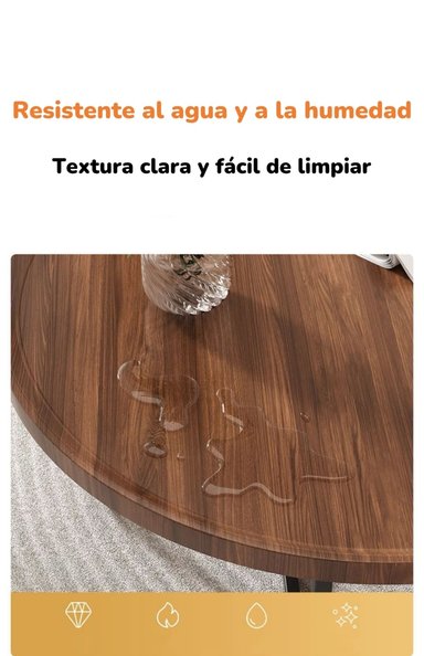 MESA CENTRO LUBABYCAS Q70 CAFE REDONDA 70CM - 7