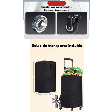 CARRO LUBABYCAS MODEL B CARGA PLEGABLE RUEDAS TREPADORAS - 6