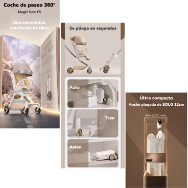 COCHE PASEO LUBABYCAS F5 BLANCO 360° MAGIC BOX - 2