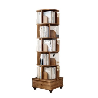 BIBLIOTECA GIRATORIA 360 LIBRERO ORGANIZADOR CON CAJON 173CM - 1