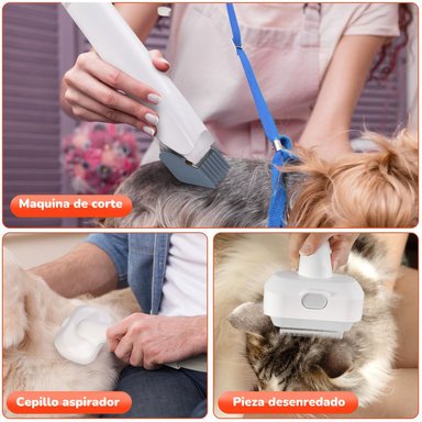 KIT ASEO ASPIRADORA CORTAPELOS PROFESIONAL 2 EN 1 MASCOTAS - 7