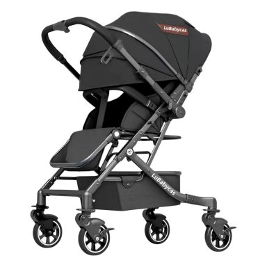 COCHE DE PASEO REVERSIBLE 4 RUEDAS 360°SPACE NEGRO LUBABYCAS - 1