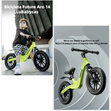 BICICLETA DE EQUILIBRIO 3-8 AÑOS ARO 14 NEGRA LUBABYCAS - 2