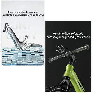 BICICLETA DE EQUILIBRIO 3-8 AÑOS ARO 14 NEGRA LUBABYCAS - 4