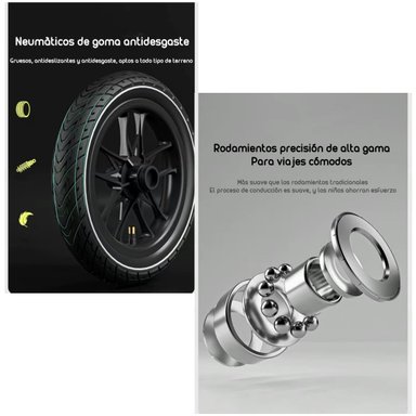 BICICLETA DE EQUILIBRIO 3-8 AÑOS ARO 14 NEGRA LUBABYCAS - 6