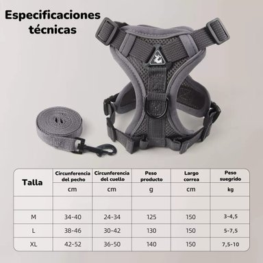 ARNE S PARA PERRO AJUSTABLE CON CORREA REFLECTANTES L - 8