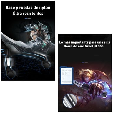 SILLA GAMER RECLINABLE CON REPOSA PIES ROSADA LUBABYCAS - 4