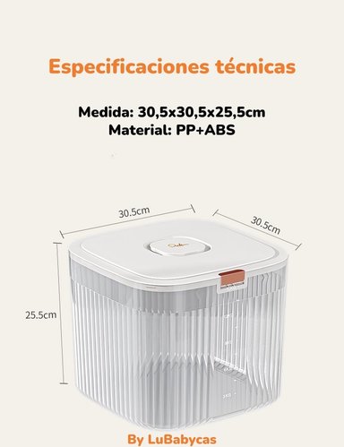 CONTENEDOR DE ALIMENTOS PARA MASCOTAS 30KG BY LUBABYCAS - 8