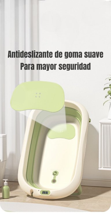 BAÑERA CON TERMÓMETRO Y COJÍN PREMIUM VERDE LUBABCYAS - 4