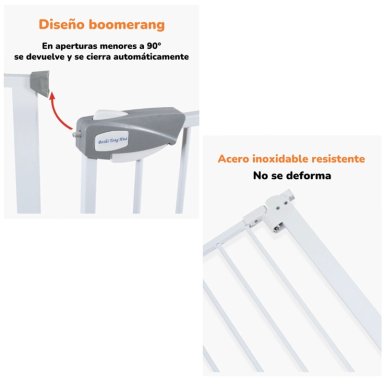 PUERTA SEGURIDAD REJA EXPANDIBLE PARA BEBE  77-92CM LUBABYCAS - 5