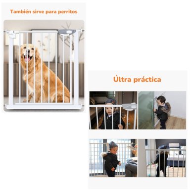 PUERTA SEGURIDAD REJA PARA BEBE  77-82CM LUBABYCAS - 6