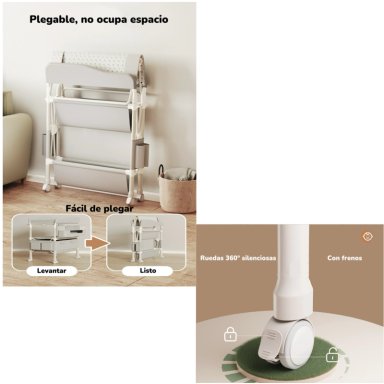 MUDADOR DE PAÑALES PLEGABLE GRIS ACCESORIOS BLESS LUBABYCAS - 3