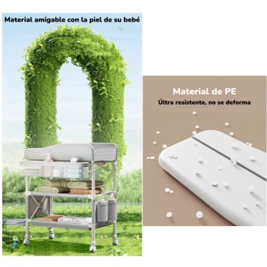 MUDADOR DE PAÑALES PLEGABLE GRIS ACCESORIOS BLESS LUBABYCAS - 7