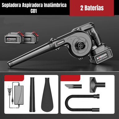 SOPLADORA ASPIRADORA INALAMBRICA 2 BATERIAS 21V C01 - 2