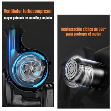 SOPLADORA ASPIRADORA INALAMBRICA 2 BATERIAS 21V C01 - 4