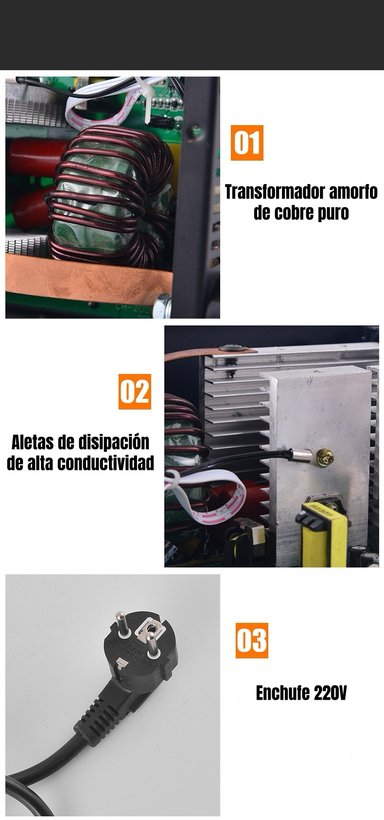 SOLDADORA INVERTER 120A 220V CON ACCESORIOS H01 - 5