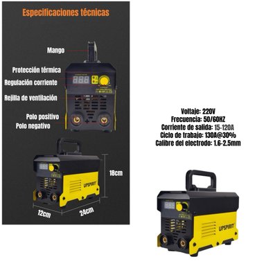 SOLDADORA INVERTER 120A 220V CON ACCESORIOS H01 - 8