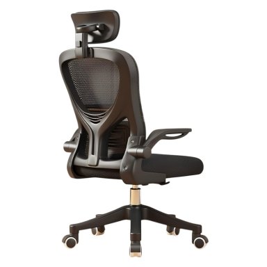 SILLA DE ESCRITORIO 360° KIKKA CON APOYACABEZA NEGRA - 1