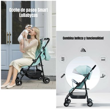 COCHE DE PASEO RECLINABLE LIVIANO SMART NEGRO LUBABYCAS - 2