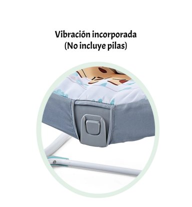 MECEDORA BEBE  SILLA NIDO MUSICAL VIBRACION ROSADA LUBABYCAS - 4