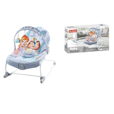 MECEDORA BEBE  SILLA NIDO MUSICAL VIBRACION AZUL LUBABYCAS - 1