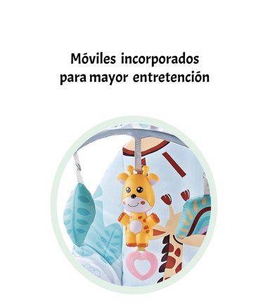 MECEDORA BEBE  SILLA NIDO MUSICAL VIBRACION AZUL LUBABYCAS - 5