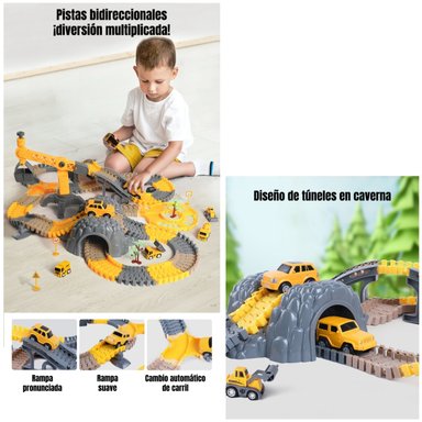 JUGUETE AUTOPISTA ELE CTRICA 249 PIEZAS TM208 LUBABYCAS - 5