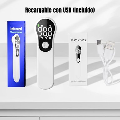 TERMOMETRO INFRARROJO DIGITAL RECARGABLE M6 BLANCO LUBABYCAS - 3
