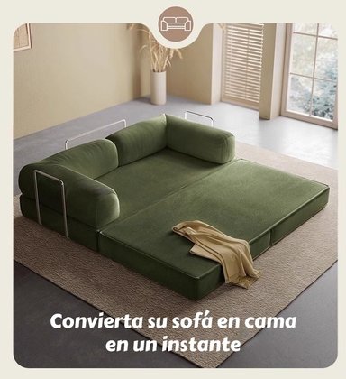 SILLON SOFA CAMA COMPRIMIDO COMBINABLE 203CM K17 VERDE - 4