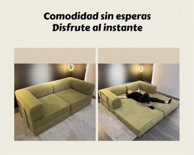 SILLON SOFA CAMA COMPRIMIDO COMBINABLE 203CM K17 VERDE - 5