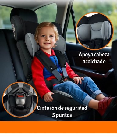 SILLA DE AUTO BUTACA 9-36KG 12 AÑOS ROSADA RA-E LUBABYCAS - 5