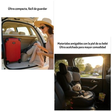 SILLA DE AUTO BUTACA 9-36KG 12 AÑOS ROSADA RA-E LUBABYCAS - 6