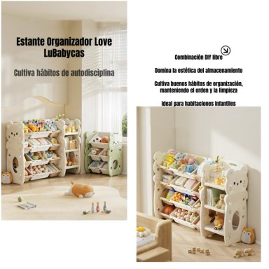 ESTANTE INFANTIL ORGANIZADOR DE JUGUETES LOVE LUBABYCAS - 2