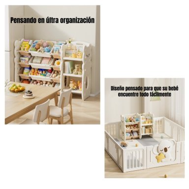 ESTANTE INFANTIL ORGANIZADOR DE JUGUETES LOVE LUBABYCAS - 3