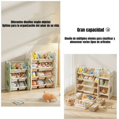 ESTANTE INFANTIL ORGANIZADOR DE JUGUETES LOVE LUBABYCAS - 4