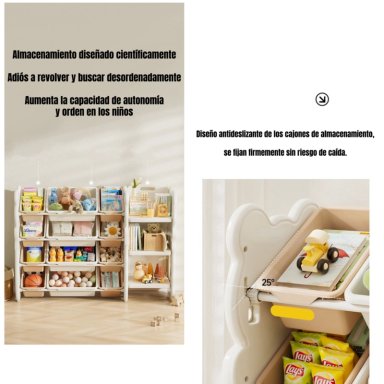 ESTANTE INFANTIL ORGANIZADOR DE JUGUETES LOVE LUBABYCAS - 5