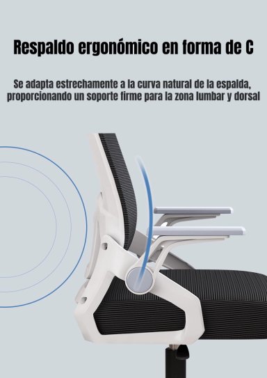 SILLA DE ESCRITORIO CON APOYACABEZA GRAND ROSADA - 6