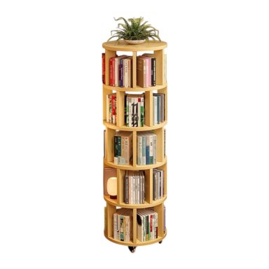BIBLIOTECA GIRATORIA 360 LIBRERO ORGANIZADOR RUEDAS 165CM - 1
