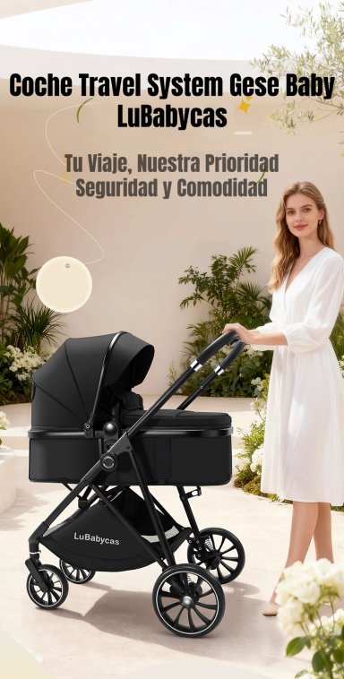 COCHE TRAVEL SYSTEM TOLDO 360°GESE BABY ROSADO LUBABYCAS - 2