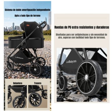 COCHE TRAVEL SYSTEM TOLDO 360°GESE BABY ROSADO LUBABYCAS - 5