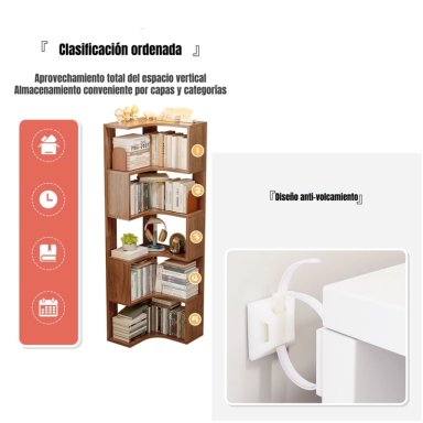 BIBLIOTECA LIBRERO ESTANTERIA BLANCO 5 NIVELES 170CM RANGER - 4