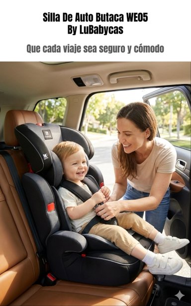 SILLA DE AUTO BUTACA 9-36KG 12 AÑOS ROSADA WE05 LUBABYCAS - 2