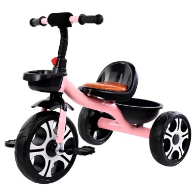 TRICICLO INFANTIL CON CANASTOS 5 AÑOS UNIX ROSADO LUBABYCAS - 1