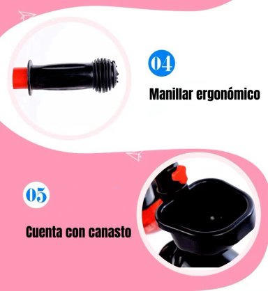 TRICICLO INFANTIL CON CANASTOS 5 AÑOS UNIX ROSADO LUBABYCAS - 3