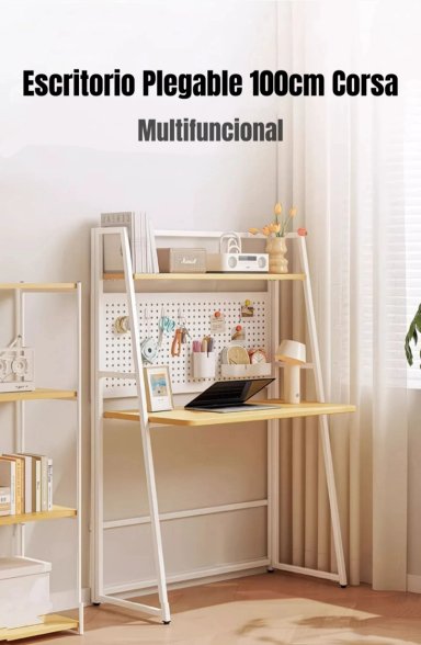 ESCRITORIO MESA PLEGABLE MULTIFUNCIONAL 100CM CORSA - 2