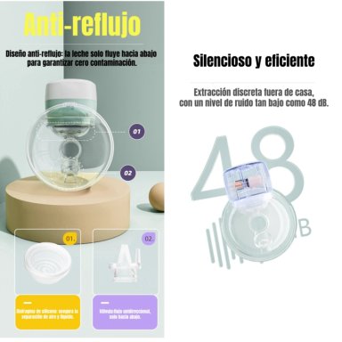 EXTRACTOR DE LECHE ELE CTRICO MANOS LIBRE W103 LUBABYCAS - 5