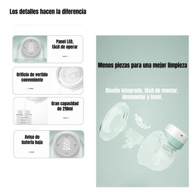 EXTRACTOR DE LECHE ELE CTRICO MANOS LIBRE W103 LUBABYCAS - 7