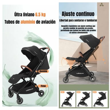 COCHE DE PASEO TIPO MALETA ALUMINIO 0-3 AÑOS JETA LUBABYCAS - 4