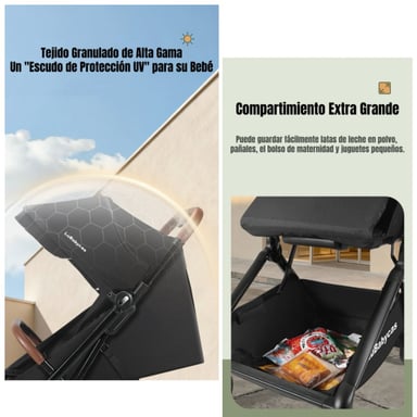 COCHE DE PASEO TIPO MALETA ALUMINIO 0-3 AÑOS JETA LUBABYCAS - 7